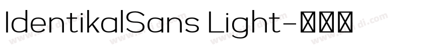IdentikalSans Light字体转换